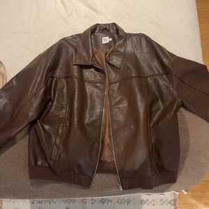 Princess Polly Brown Leather Jacket
